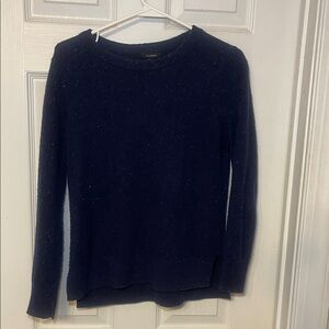 Halogen 100% Cashmere Navy Crew Neck Sweater